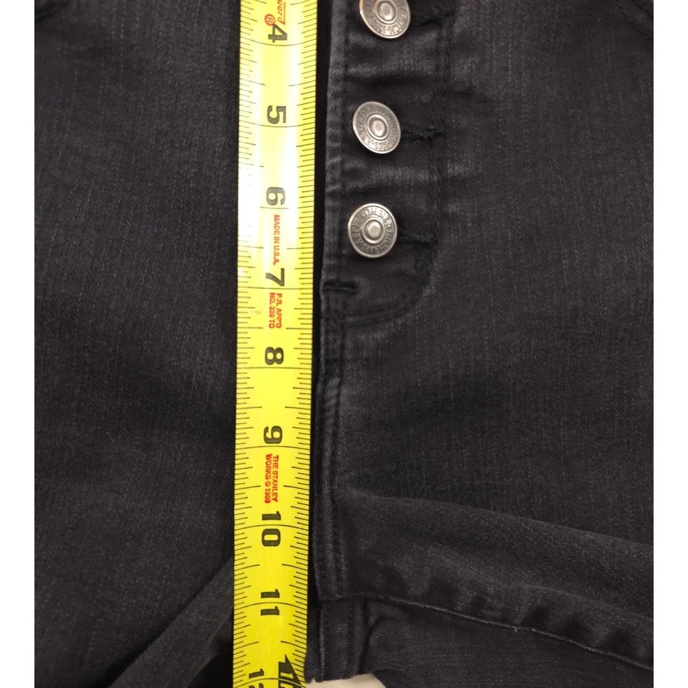 Abercrombie & Fitch Womens Jeans Super Skinny Ankle‎ 27/4R Button Fly Raw Hem